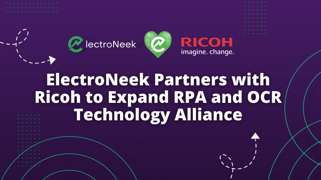 electroneek ricoh australia RPA partnership and OCR technology alliance