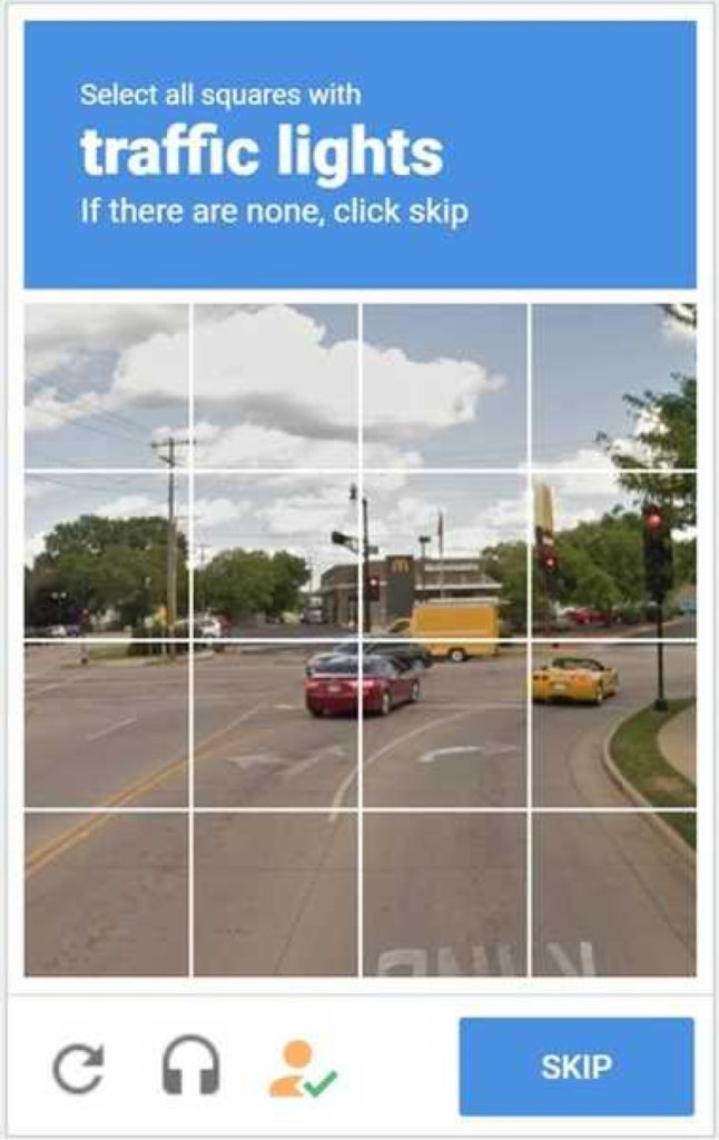 A picture that offers to recognize a visual captcha


