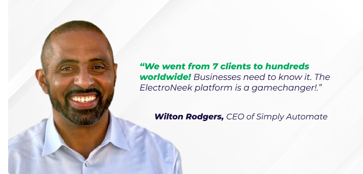 ElectroNeek customer portrait of Wilton Rodgers, CEO of Simply Automate.
